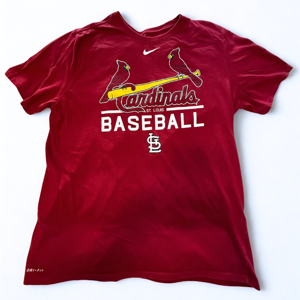 St. Louis Cardinals Nike Dri Fit Tee Size XL Red MLB Baseball Shirt